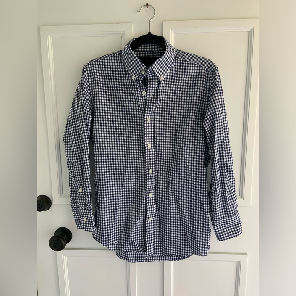 Mister Guy Men’s Navy Gingham Button Up